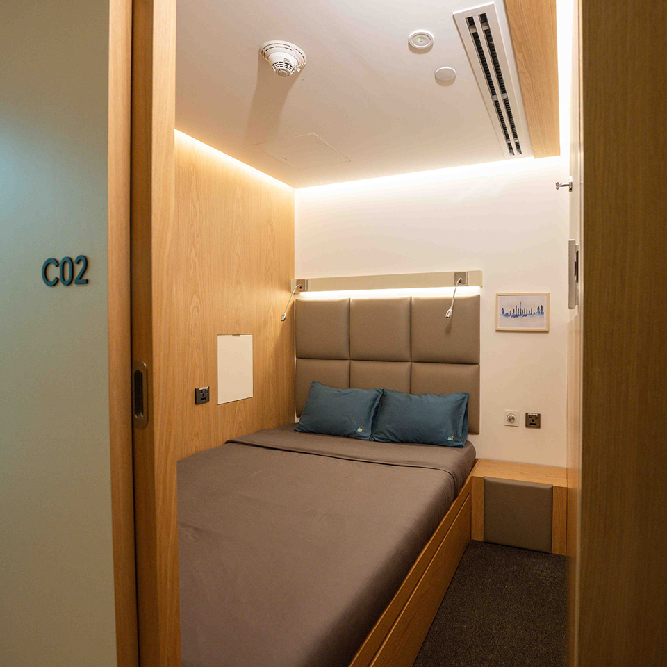 Sleeping pods at Dubai