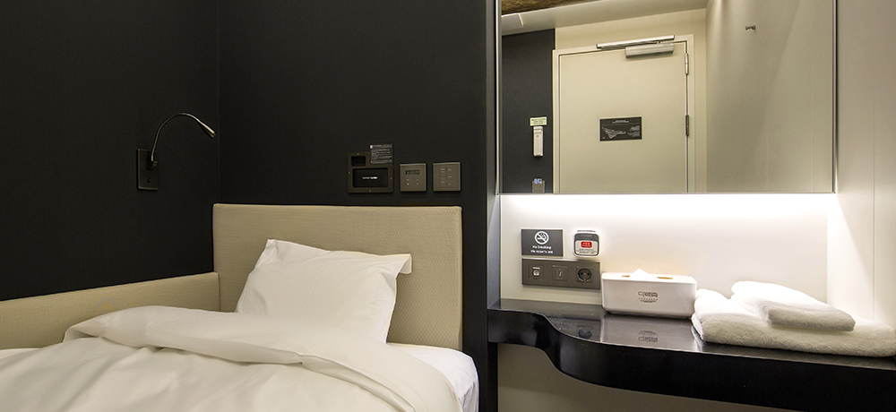 Sleeping pods at Seoul